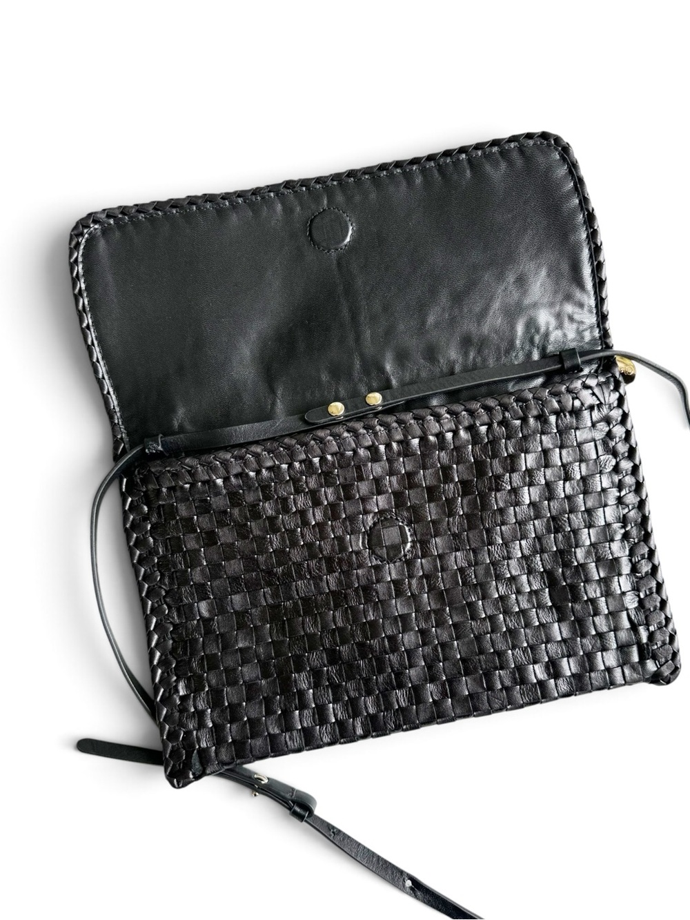 Clare V • Envelope Clutch Handbag
Black Woven Checker - Picture 4 of 13